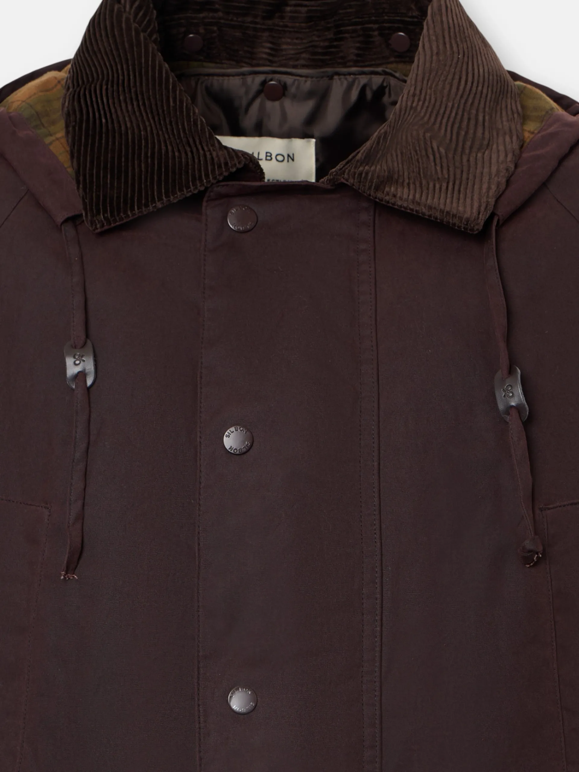 Silbon Smart Casual·Abrigos Y Cazadoras-Abrigo clasico encerado marron oscuro Marron oscuro