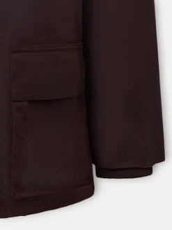 Silbon Smart Casual·Abrigos Y Cazadoras-Abrigo clasico encerado marron oscuro Marron oscuro
