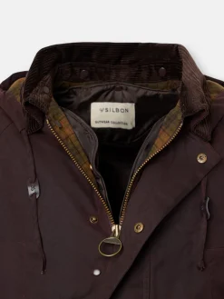 Silbon Smart Casual·Abrigos Y Cazadoras-Abrigo clasico encerado marron oscuro Marron oscuro