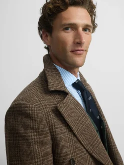 Silbon Smart Casual·Abrigos Y Cazadoras-Abrigo cruzado principe de gales Marron