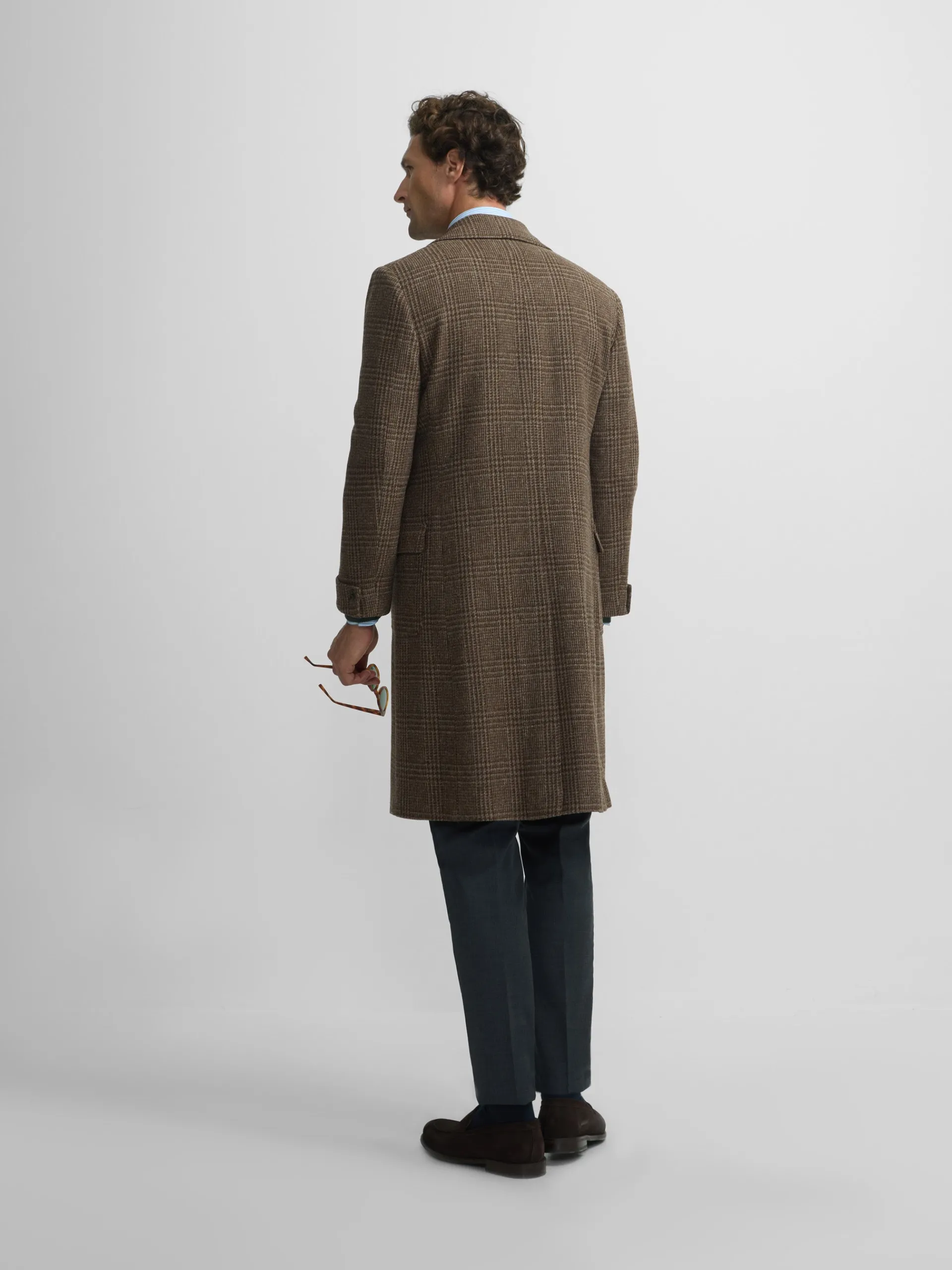 Silbon Smart Casual·Abrigos Y Cazadoras-Abrigo cruzado principe de gales Marron