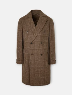 Silbon Smart Casual·Abrigos Y Cazadoras-Abrigo cruzado principe de gales Marron