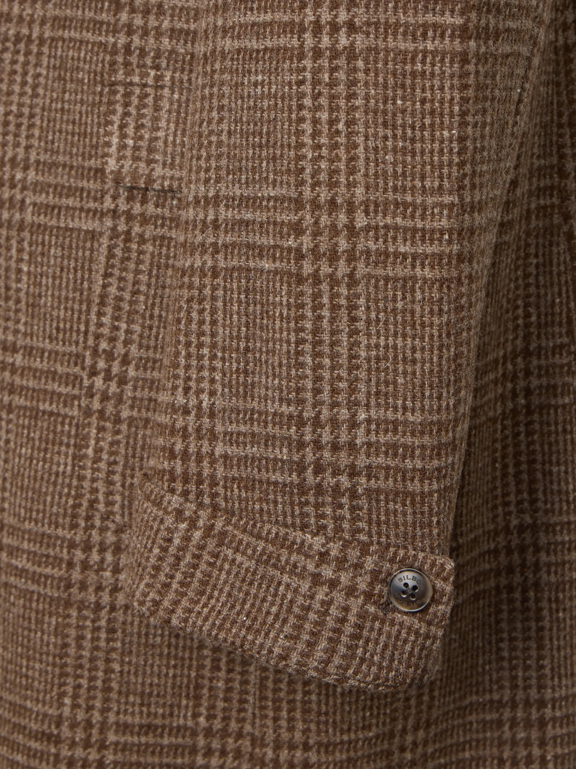 Silbon Smart Casual·Abrigos Y Cazadoras-Abrigo cruzado principe de gales Marron