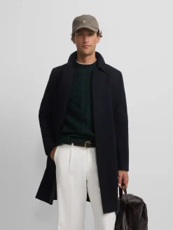 Silbon Smart Casual·Abrigos Y Cazadoras-Abrigo recto azul marino Azul marino