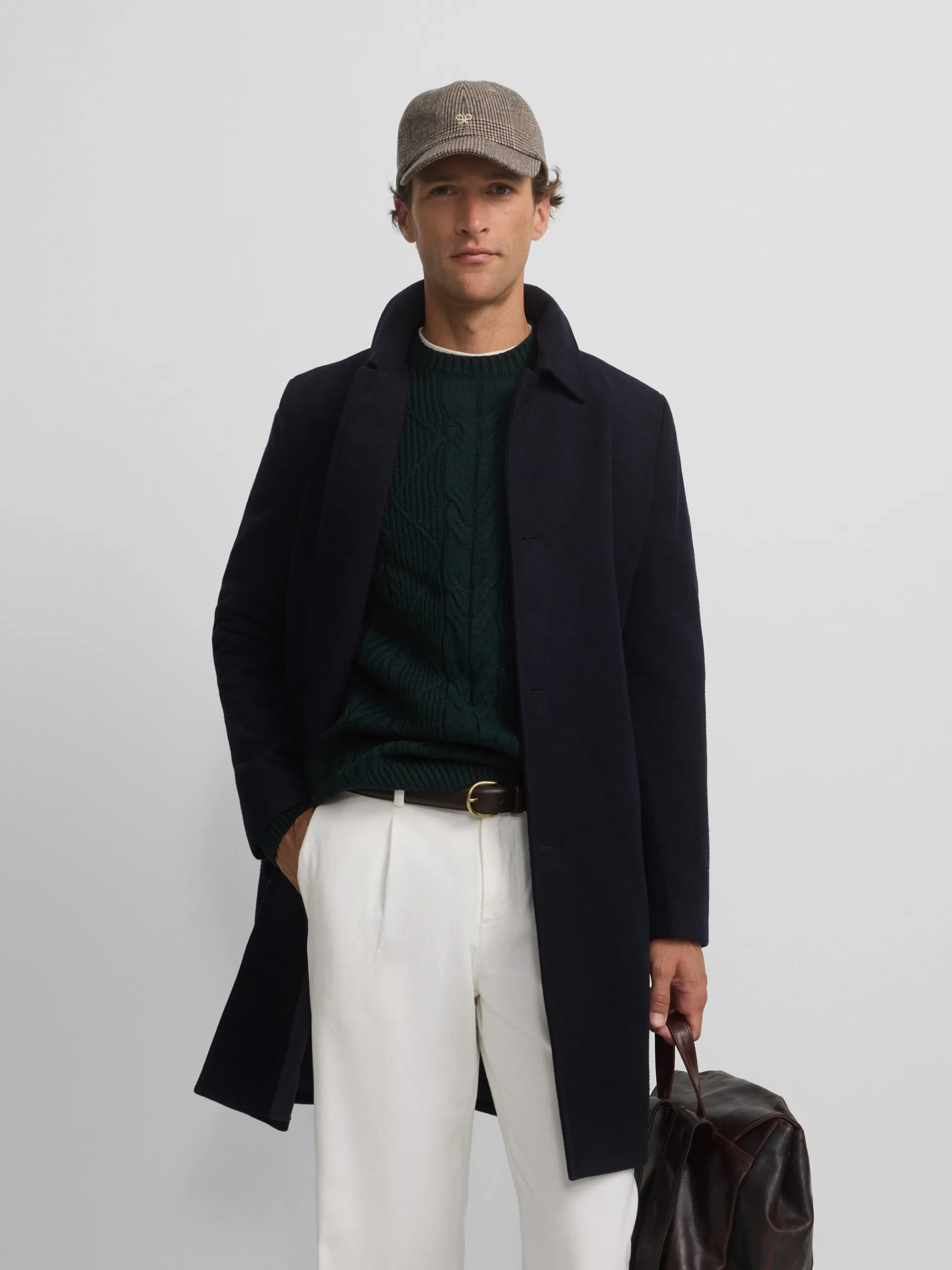 Silbon Smart Casual·Abrigos Y Cazadoras-Abrigo recto azul marino Azul marino