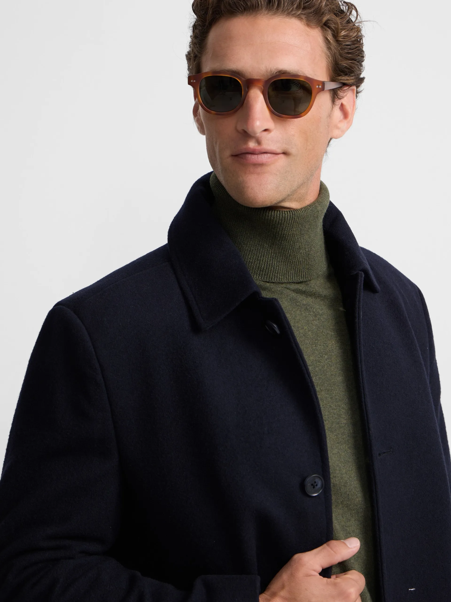 Silbon Smart Casual·Abrigos Y Cazadoras-Abrigo recto azul marino Azul marino