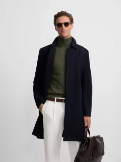 Silbon Smart Casual·Abrigos Y Cazadoras-Abrigo recto azul marino Azul marino
