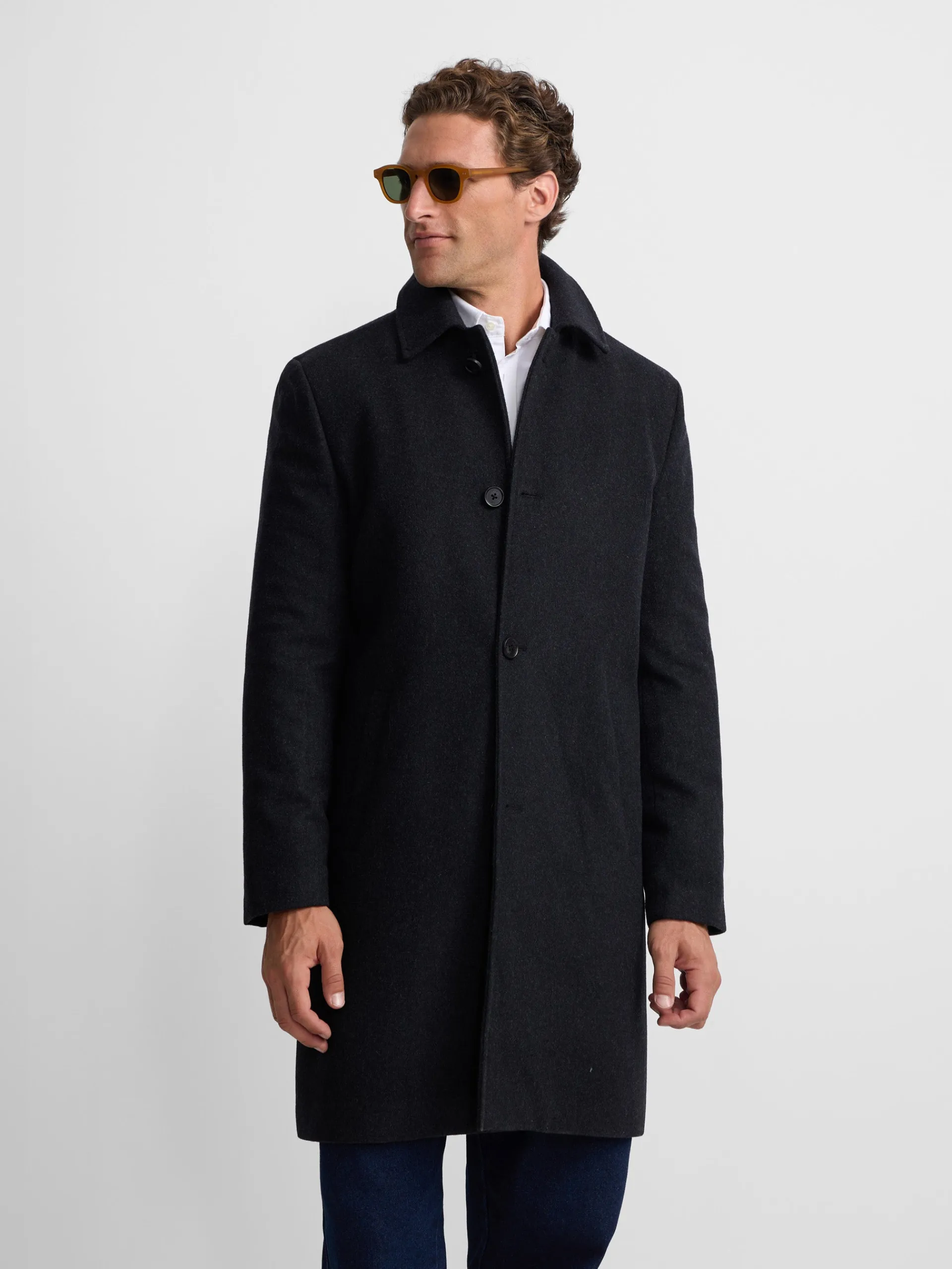 Silbon Smart Casual·Abrigos Y Cazadoras-Abrigo recto gris oscuro Gris oscuro
