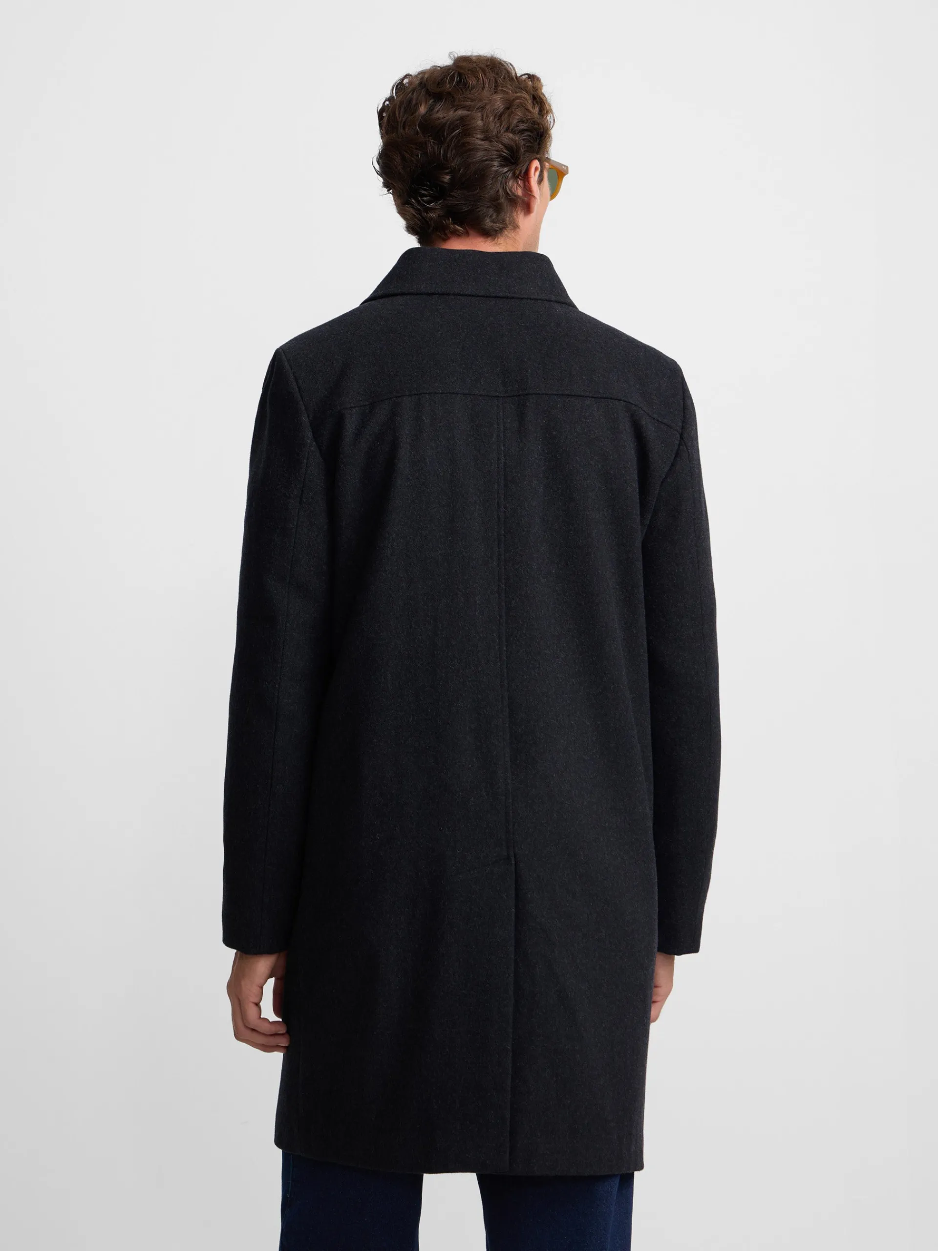 Silbon Smart Casual·Abrigos Y Cazadoras-Abrigo recto gris oscuro Gris oscuro