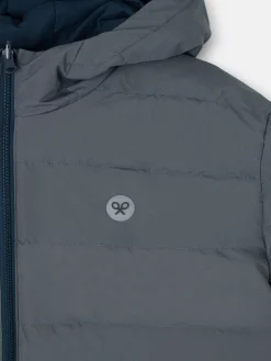 Silbon Smart Casual·Abrigos Y Cazadoras-Abrigo tecnico reversible capucha gris Marino