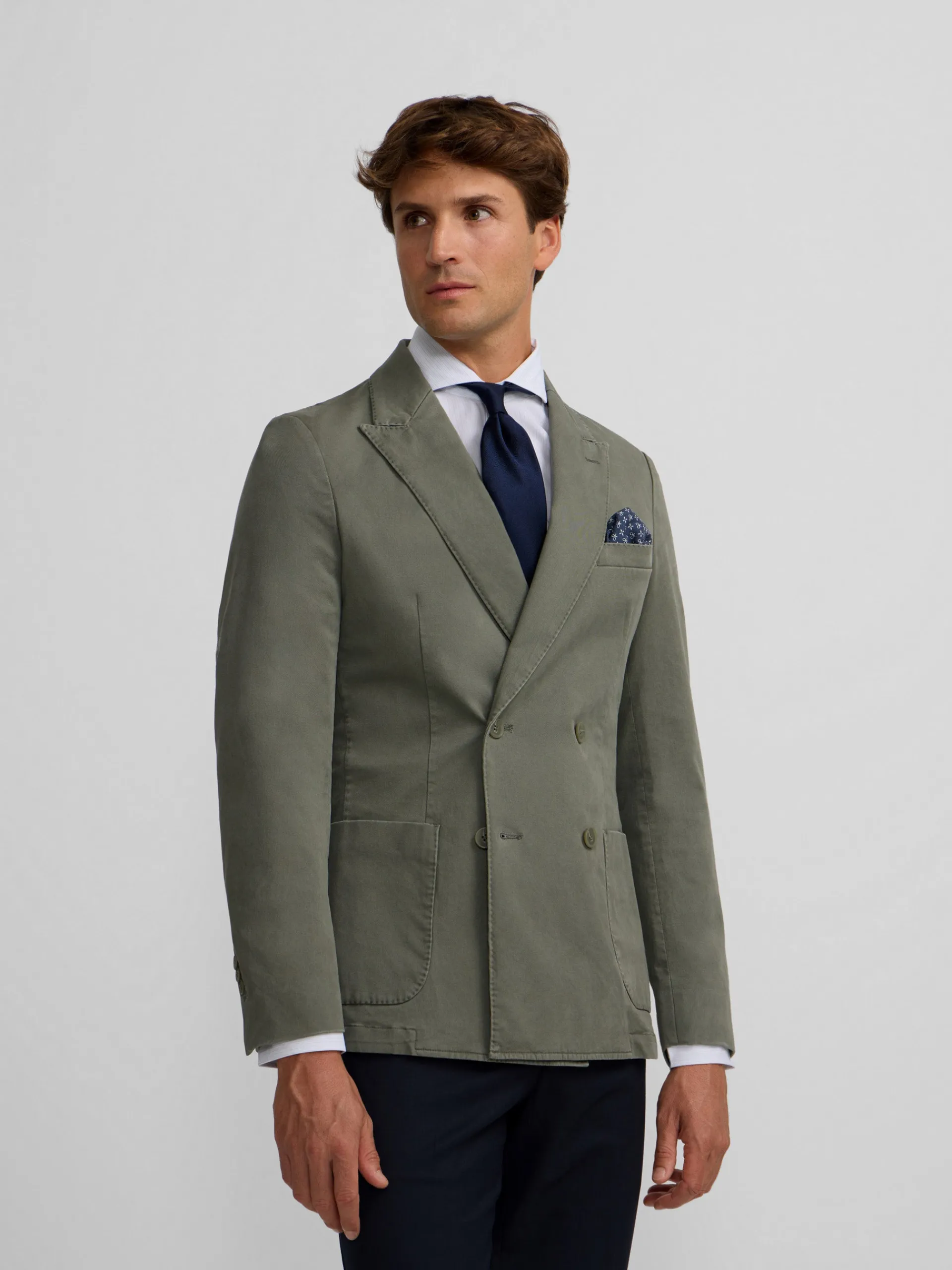 Silbon Formal Y Etiqueta·Americanas-Americana casual cruzada Verde