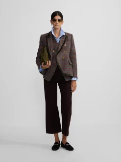 Silbon Americanas-Americana cruzada clasica cuadros s Verde