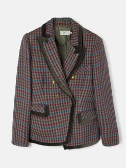 Silbon Americanas-Americana cruzada clasica cuadros s Verde