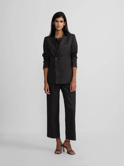 Silbon Americanas|Trajes-Americana cruzada cuadros grises y burdeos Grises y burdeos