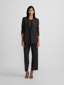 Silbon Americanas|Trajes-Americana cruzada cuadros grises y burdeos Grises y burdeos