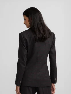 Silbon Americanas|Trajes-Americana cruzada cuadros grises y burdeos Grises y burdeos