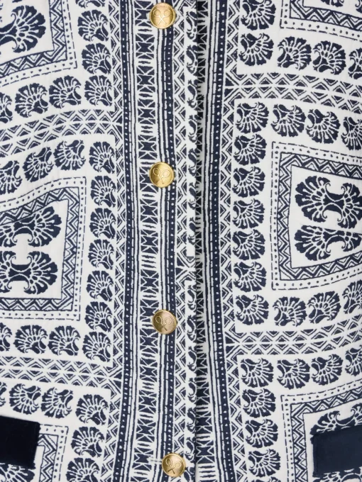 Silbon Americanas-Americana jacquard motivos azul marino Azul marino