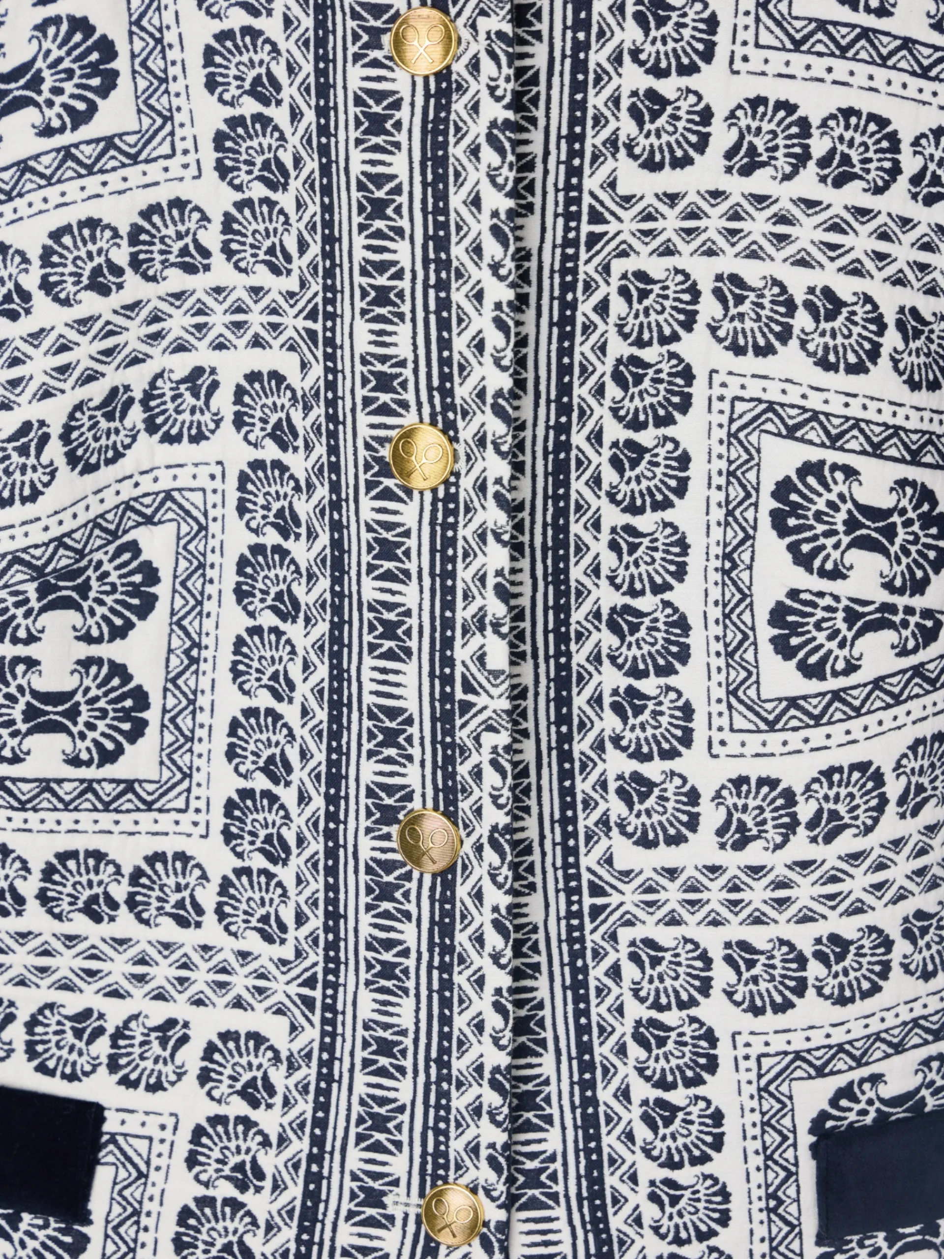 Silbon Americanas-Americana jacquard motivos azul marino Azul marino