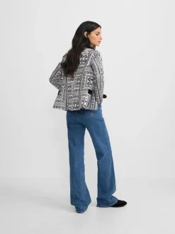 Silbon Americanas-Americana jacquard motivos azul marino Azul marino