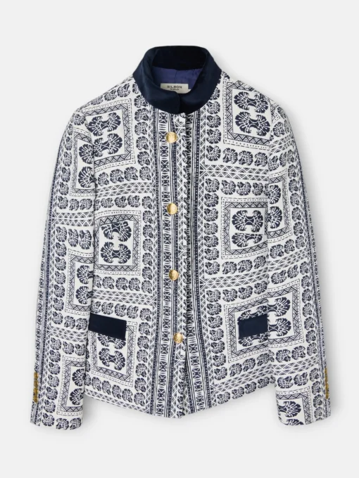 Silbon Americanas-Americana jacquard motivos azul marino Azul marino
