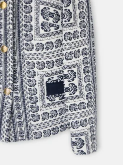 Silbon Americanas-Americana jacquard motivos azul marino Azul marino