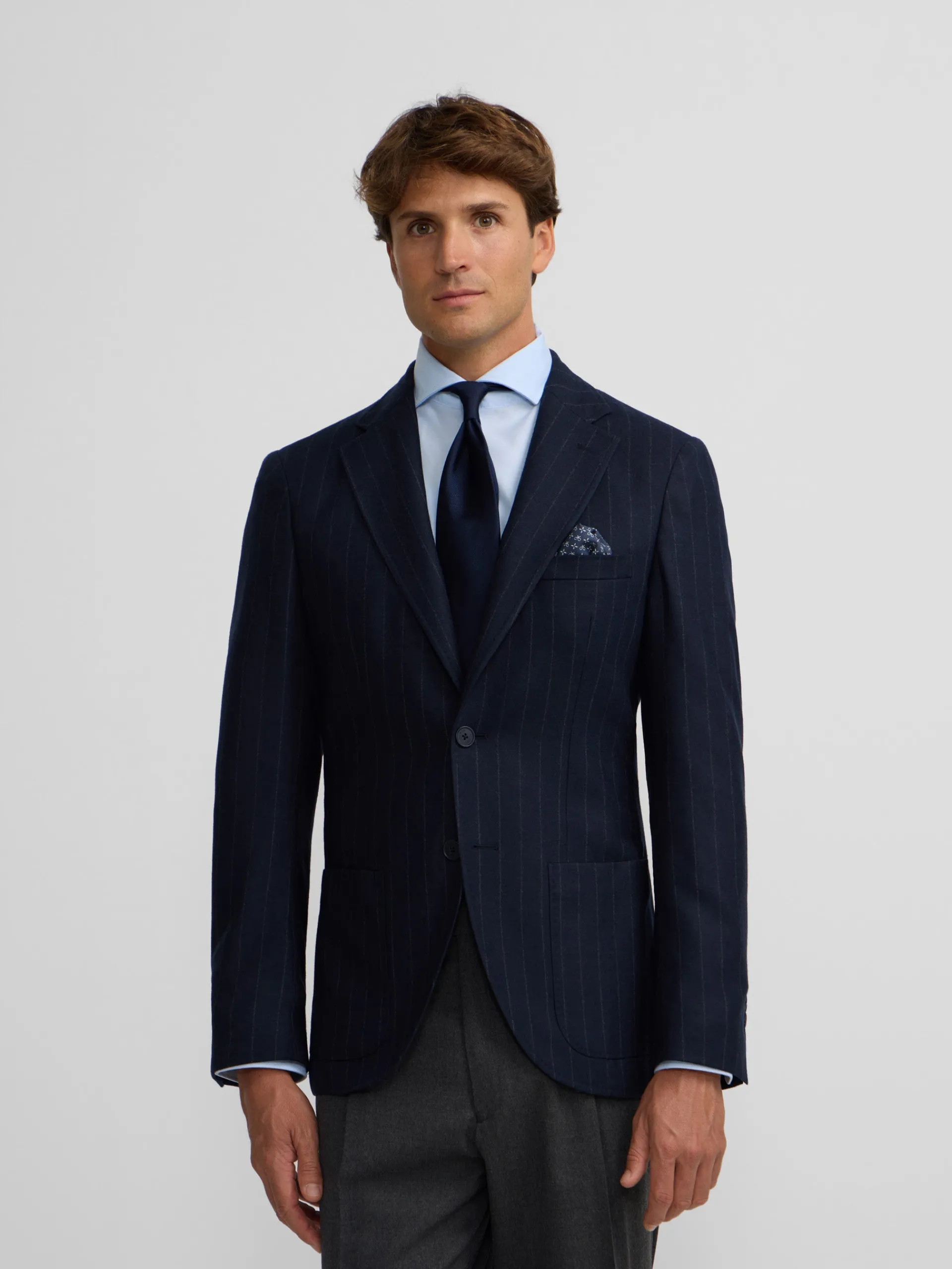 Silbon Formal Y Etiqueta·Americanas-Americana raya diplomatica azul marino Azul marino