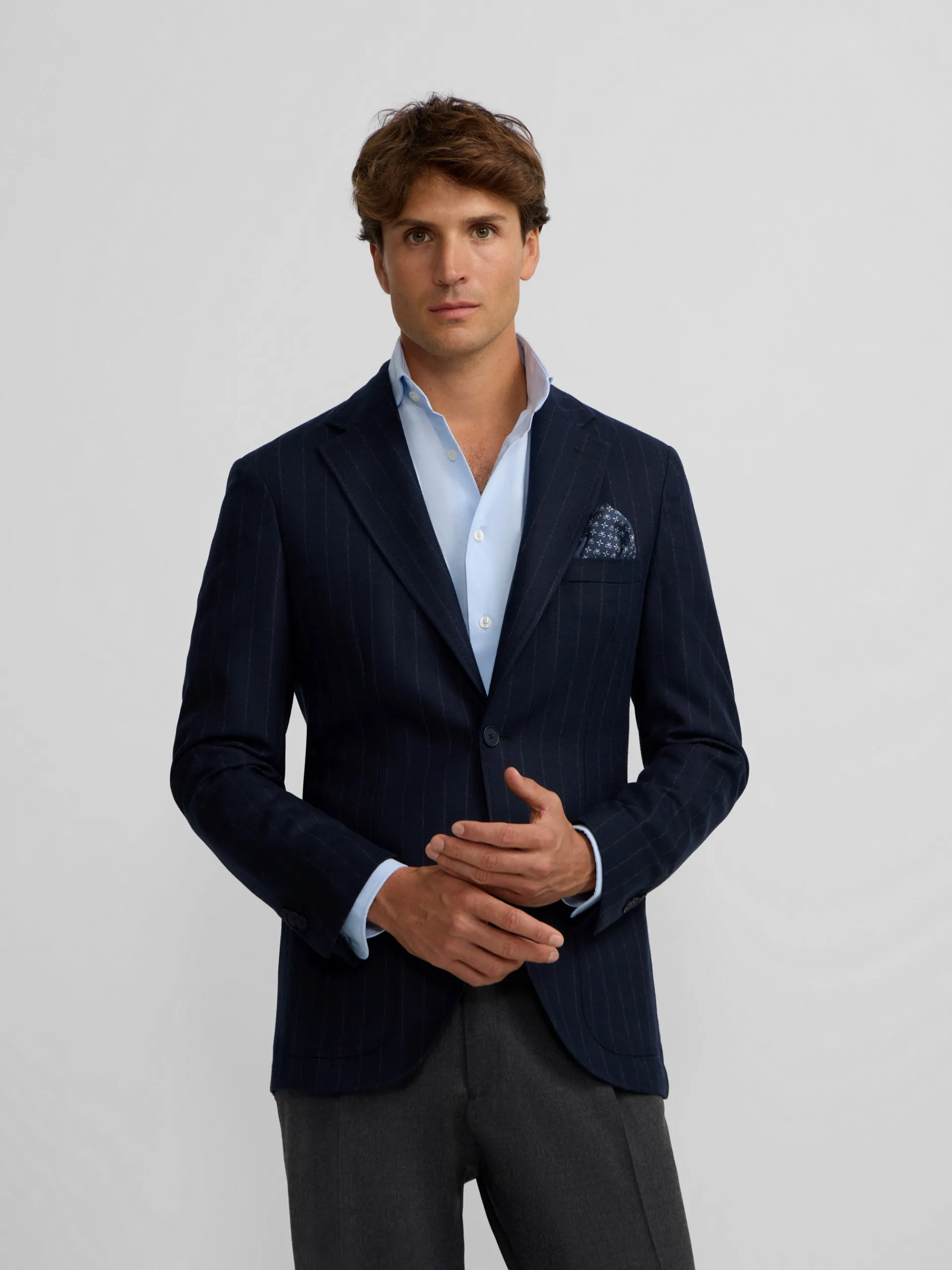 Silbon Formal Y Etiqueta·Americanas-Americana raya diplomatica azul marino Azul marino