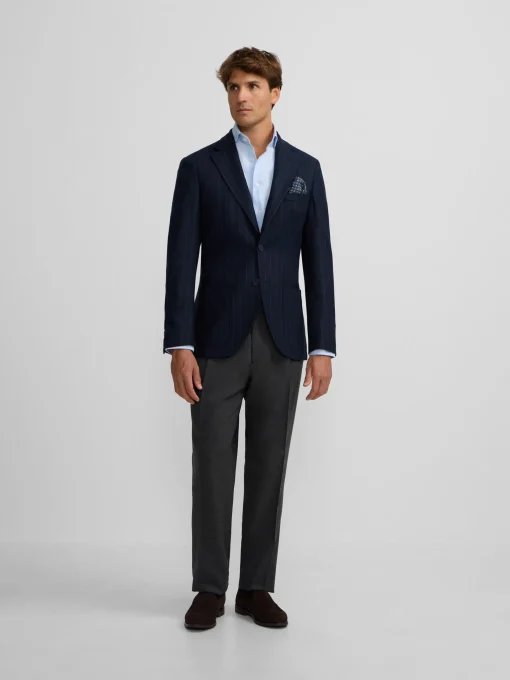 Silbon Formal Y Etiqueta·Americanas-Americana raya diplomatica azul marino Azul marino