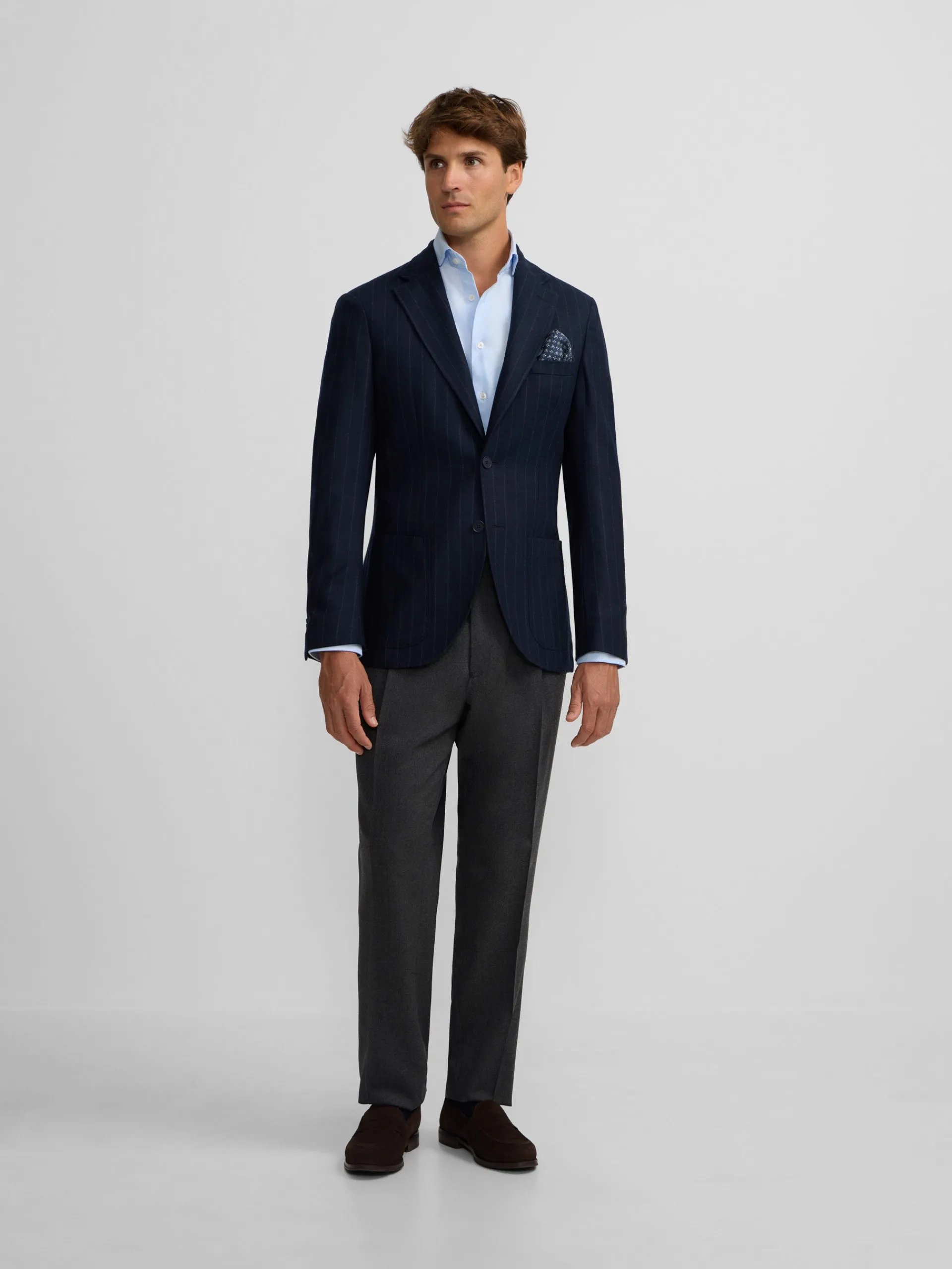 Silbon Formal Y Etiqueta·Americanas-Americana raya diplomatica azul marino Azul marino
