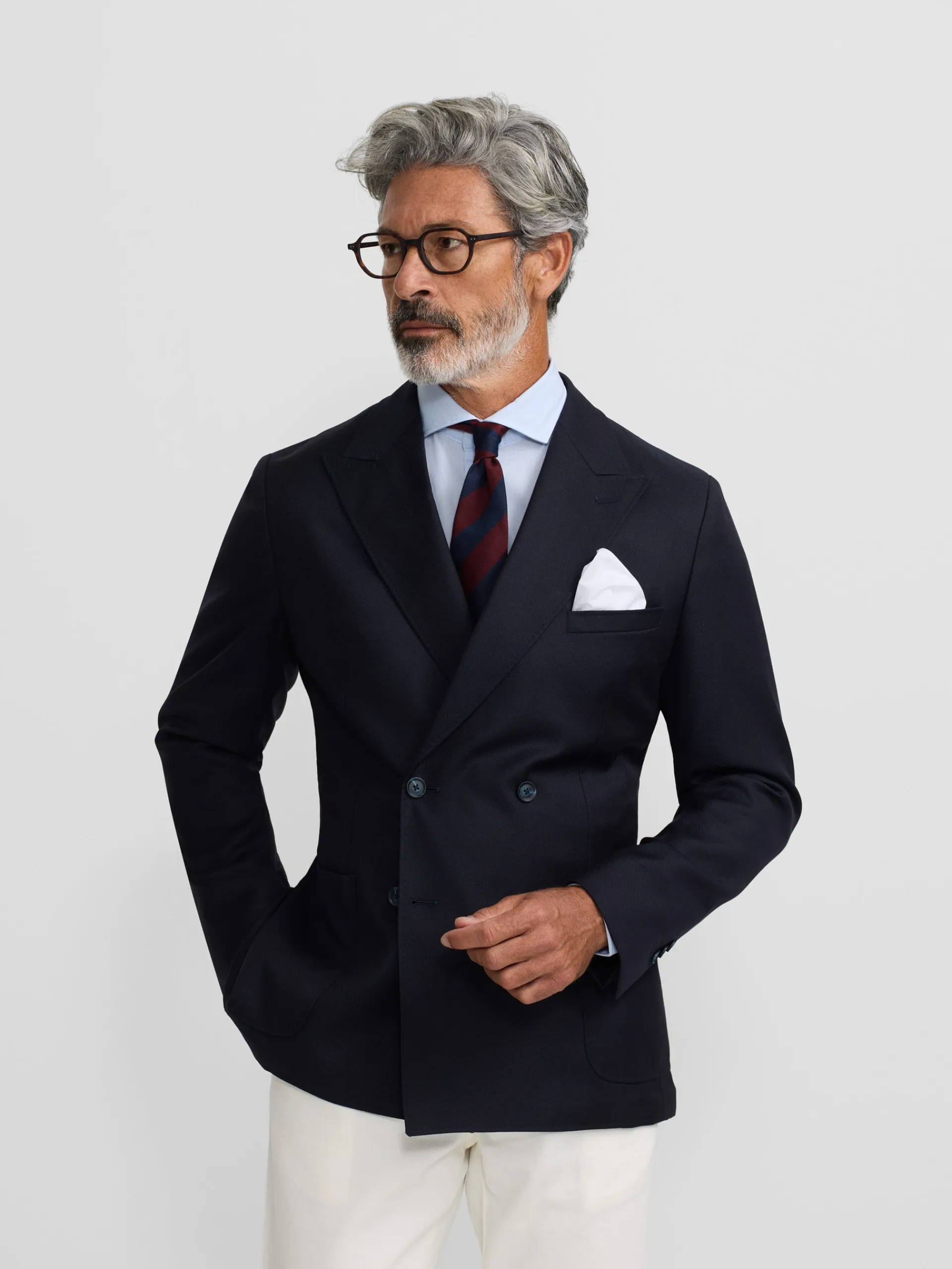 Silbon Formal Y Etiqueta·Americanas-Americana strech cruzada azul marino Azul marino