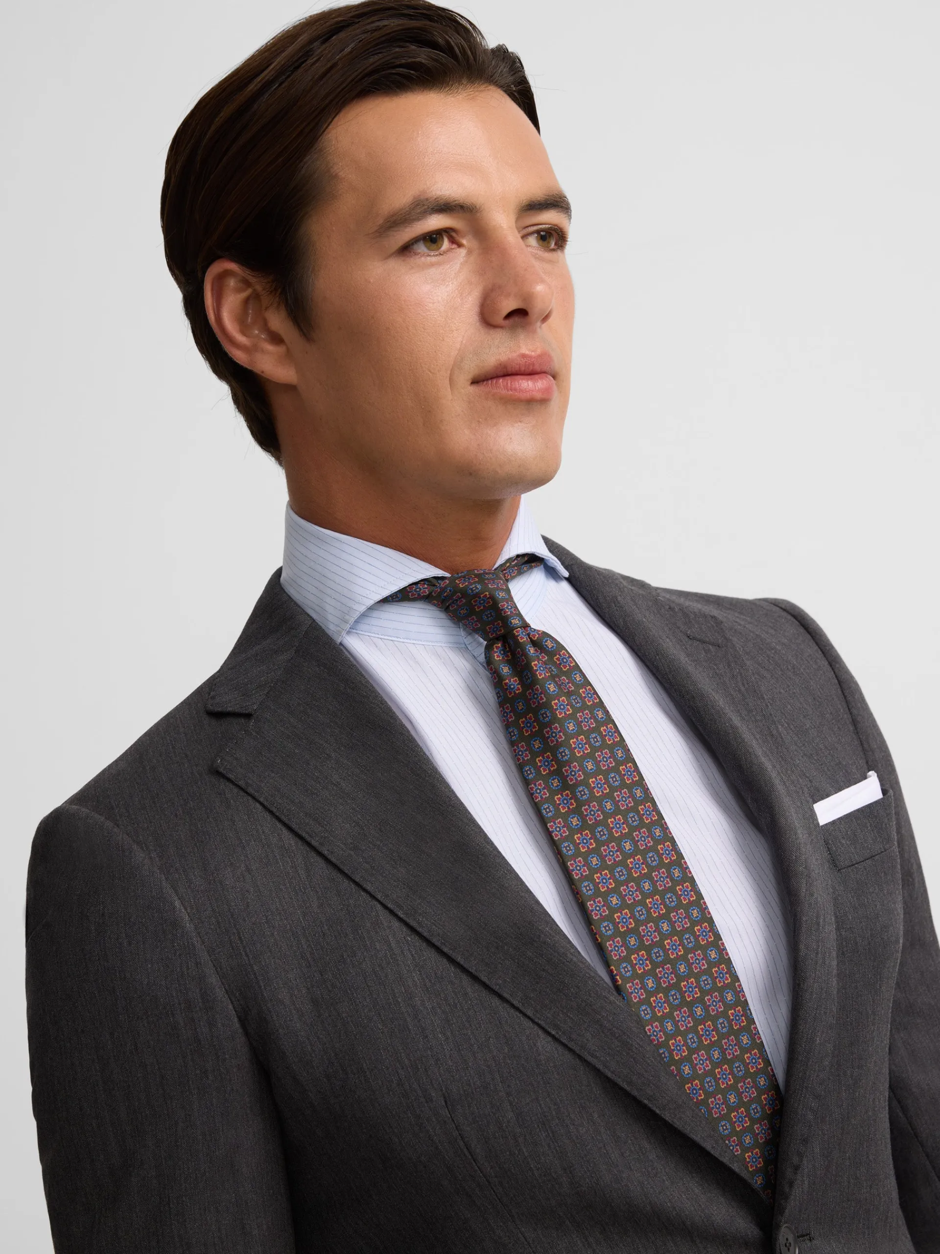 Silbon Formal Y Etiqueta·Trajes-Americana traje clasico espiga Gris