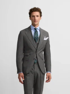 Silbon Formal Y Etiqueta·Trajes-Americana traje clasico principe de gales Gris