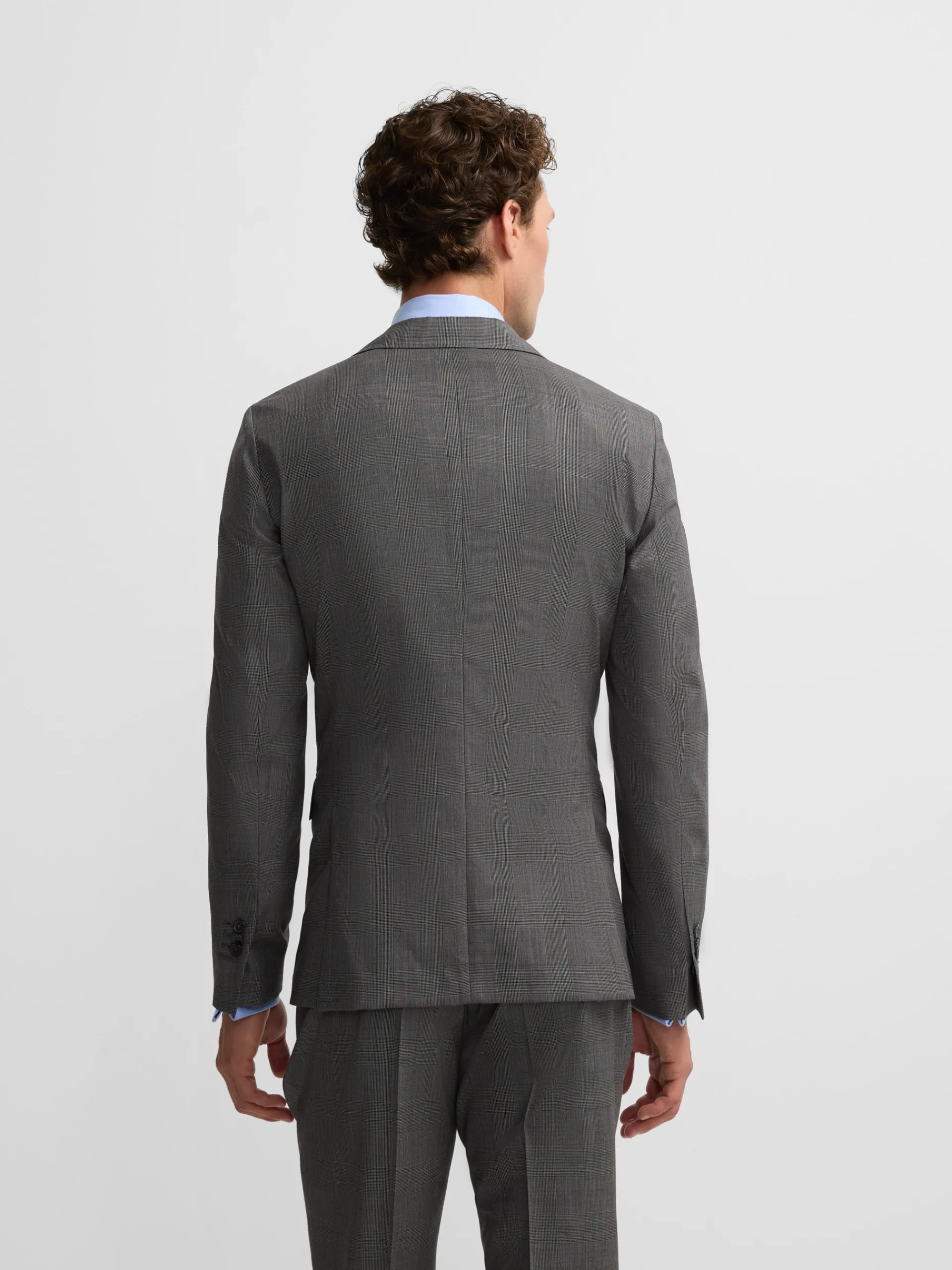 Silbon Formal Y Etiqueta·Trajes-Americana traje clasico principe de gales Gris