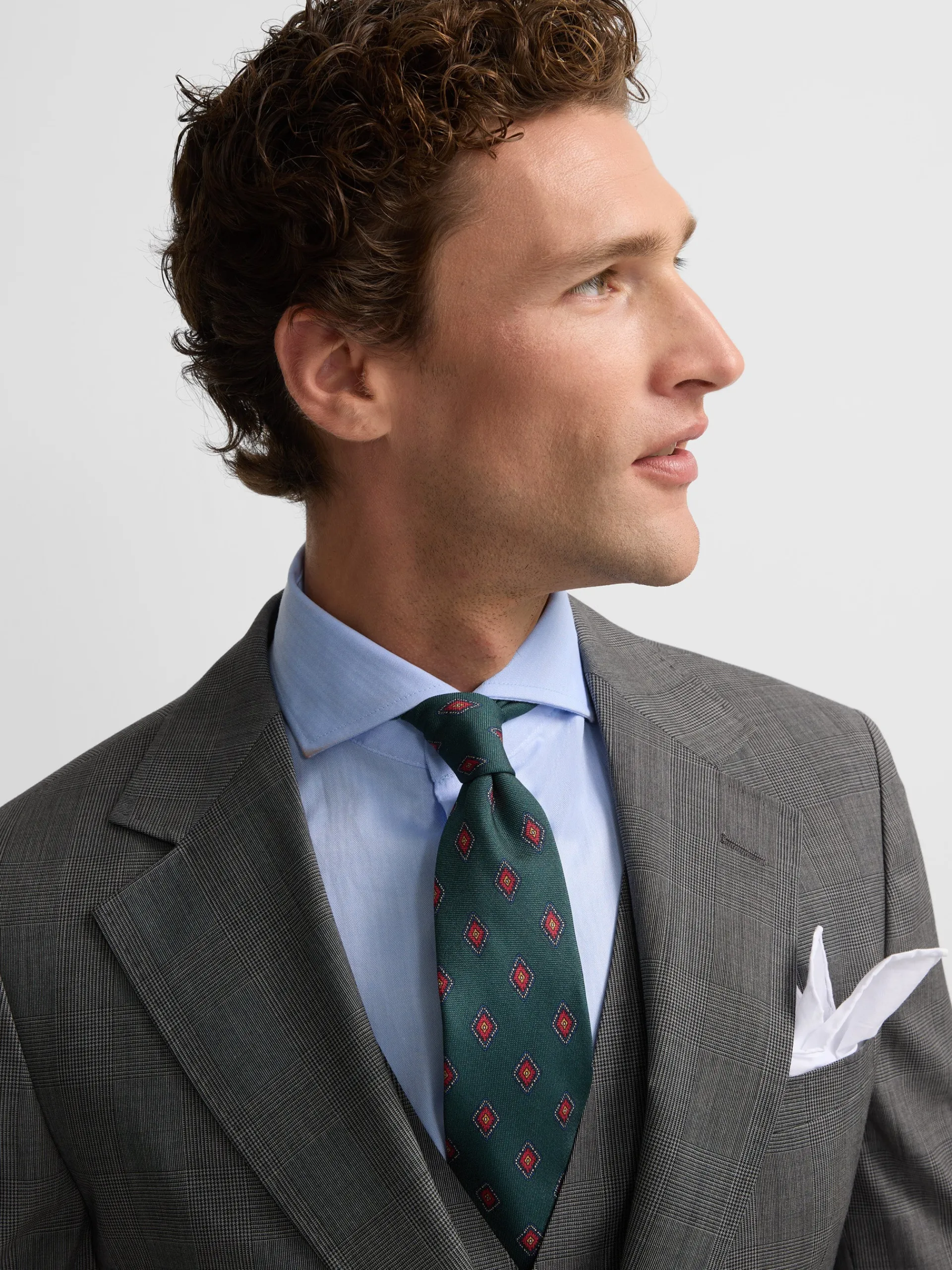 Silbon Formal Y Etiqueta·Trajes-Americana traje clasico principe de gales Gris