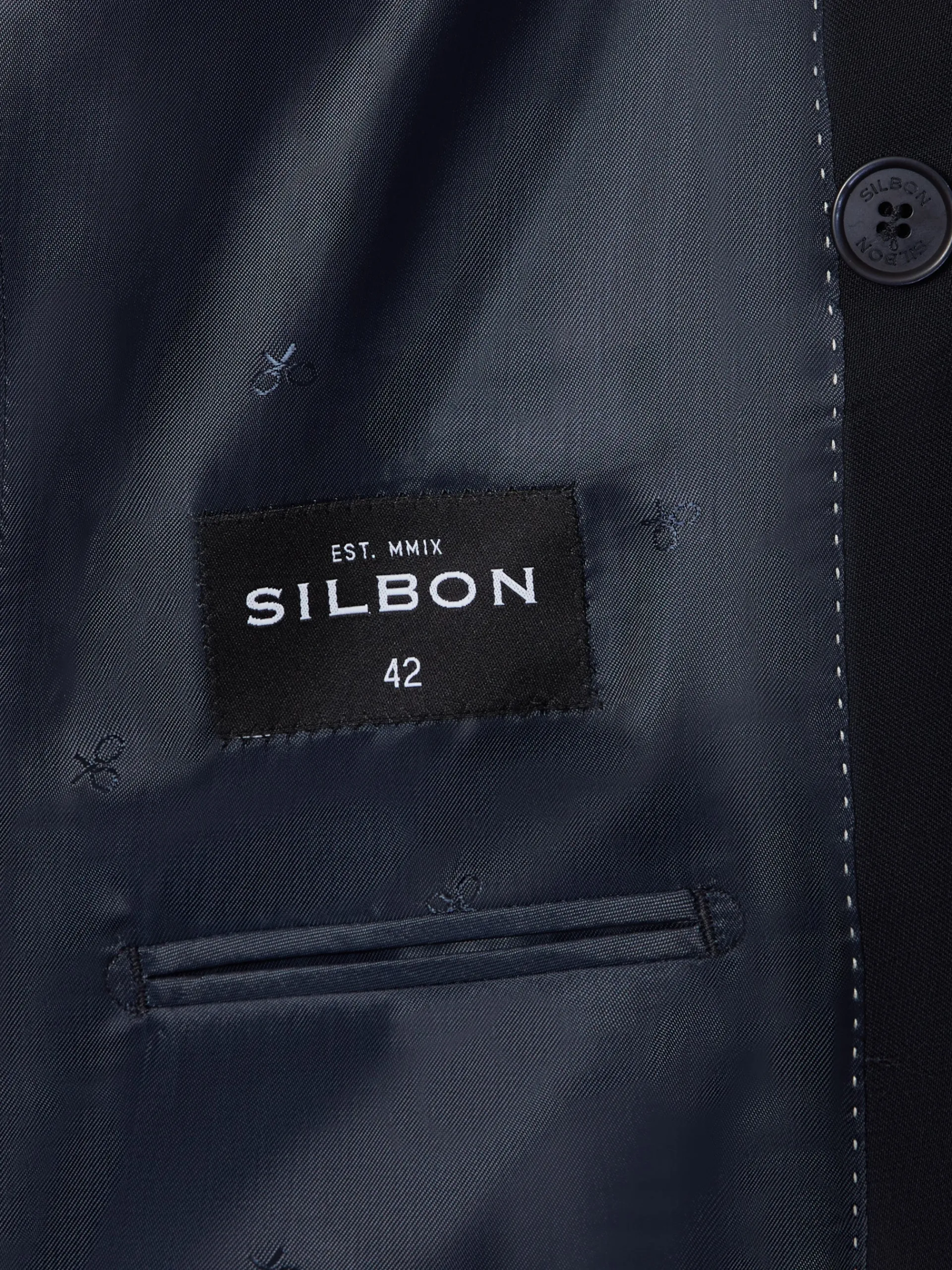 Silbon Formal Y Etiqueta·Trajes-Americana traje cruzado stretch azul marino Azul marino