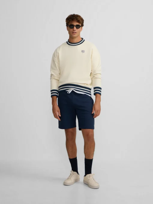 Silbon Smart Casual·Bermudas-Bermuda deportiva azul marino Azul marino