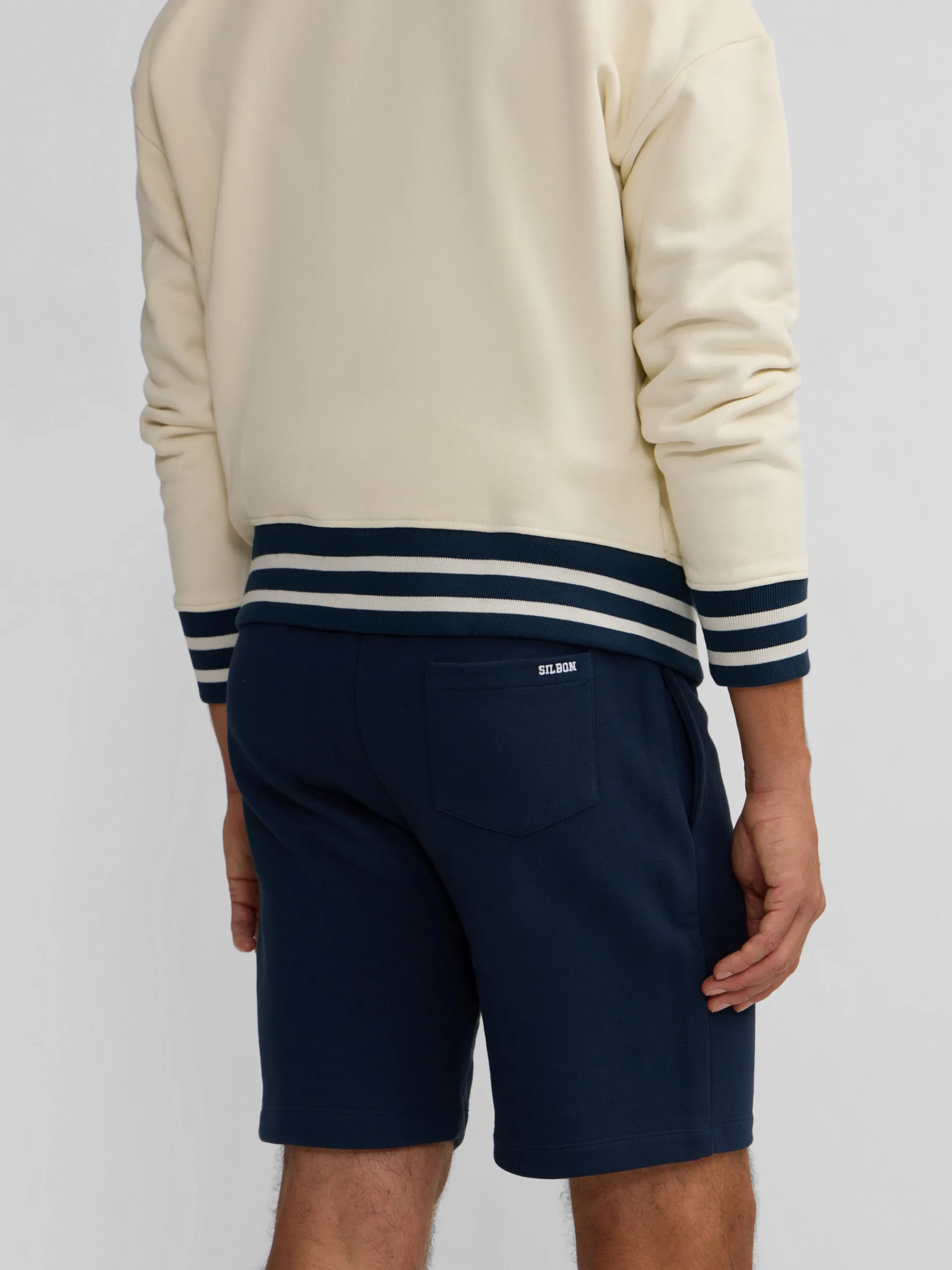 Silbon Smart Casual·Bermudas-Bermuda deportiva azul marino Azul marino