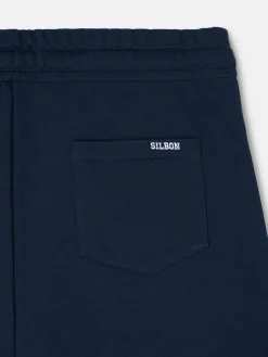 Silbon Smart Casual·Bermudas-Bermuda deportiva azul marino Azul marino