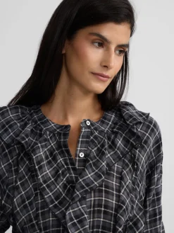 Silbon Camisas Y Blusas-Blusa chorreras cuadros s Negro