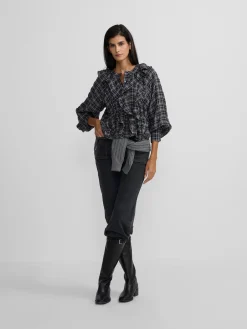 Silbon Camisas Y Blusas-Blusa chorreras cuadros s Negro