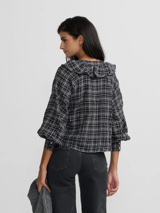 Silbon Camisas Y Blusas-Blusa chorreras cuadros s Negro