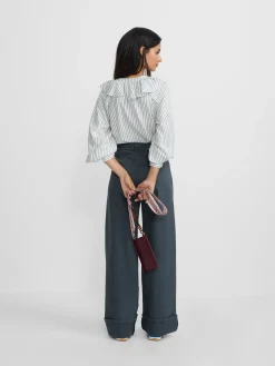 Silbon Camisas Y Blusas-Blusa chorreras rayas blanca Blanco