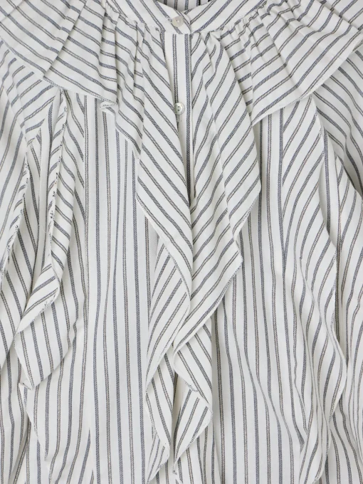 Silbon Camisas Y Blusas-Blusa chorreras rayas blanca Blanco