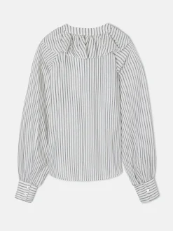Silbon Camisas Y Blusas-Blusa chorreras rayas blanca Blanco