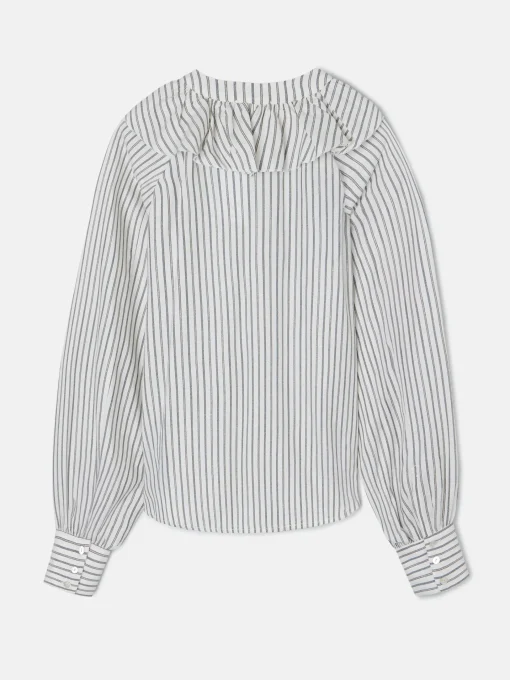 Silbon Camisas Y Blusas-Blusa chorreras rayas blanca Blanco