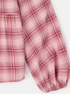 Silbon Camisas Y Blusas-Blusa cuello bobo cuadros s Rosa