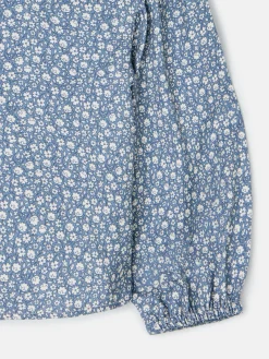 Silbon Camisas Y Blusas-Blusa girl estampado flores azul claro Azul claro