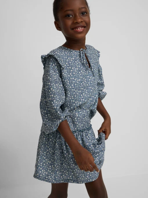Silbon Camisas Y Blusas-Blusa girl estampado flores azul claro Azul claro