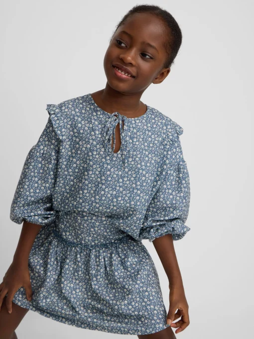 Silbon Camisas Y Blusas-Blusa girl estampado flores azul claro Azul claro