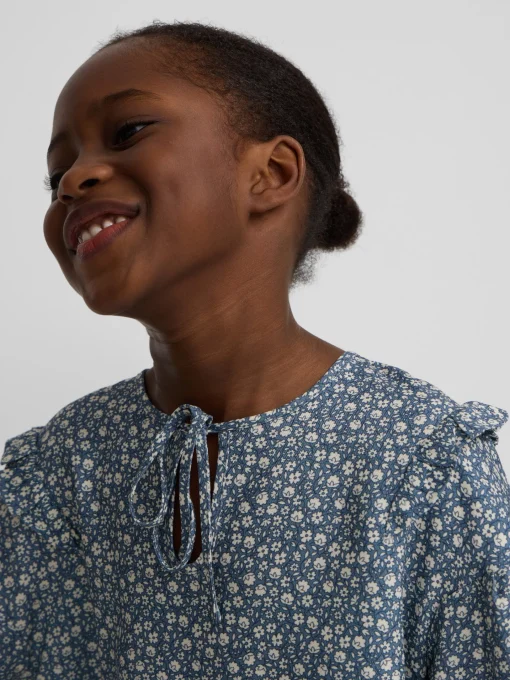 Silbon Camisas Y Blusas-Blusa girl estampado flores azul claro Azul claro
